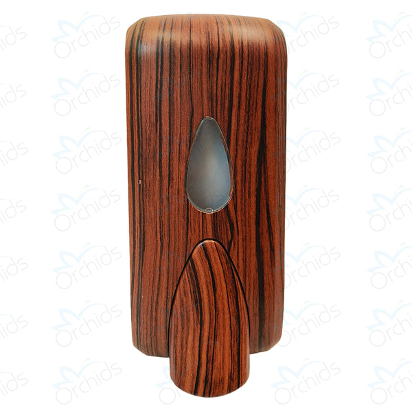 Orchids Soap/Sanitizer Dispenser 1000ml Brown ABS Body, wooden finish, Wall Mounted  OR/SD/08C