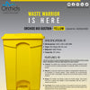 Orchids Bio Waste Dust Bin 60 Litres (Yellow)