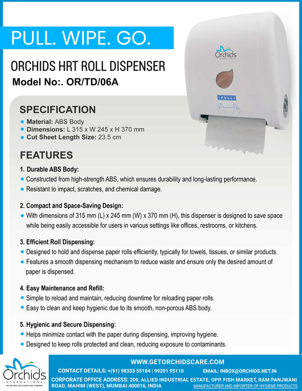 Orchids Automatic Cut HRT Tissue Roll Dispenser