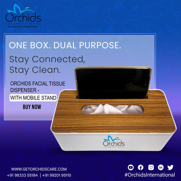 Orchids Facial Tissue Dispenser with Mobile Stand